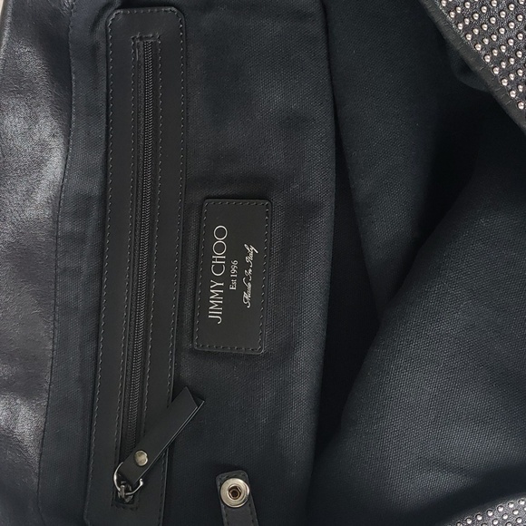 Jimmy Choo Lambskin tote black 🔥 😍💕 - Picture 3 of 16